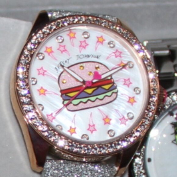 BRAND NEW WITH TAGS AUTHENTIC BETSEY JOHNSON HAMBURGER WRISTWATCH. FUN! main image 11